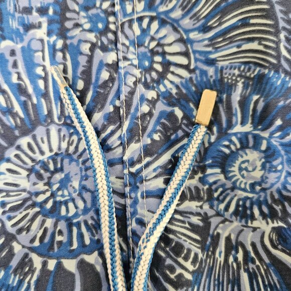 Peter Millar Mens XL Seaside Collection Shell Navy Swim Shell Print Shorts - Picture 2 of 9